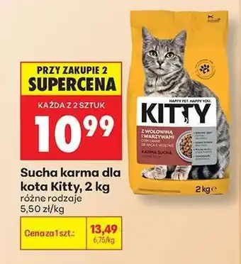Biedronka Sucha karma dla kota Kitty, 2 kg oferta