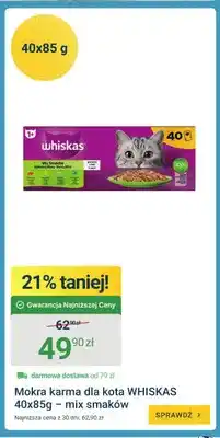 ERLI Mokra karma dla kota Whiskas mix smaków 40-pak oferta