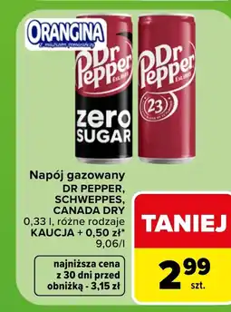 Carrefour Napój gazowany Canada Dry oferta