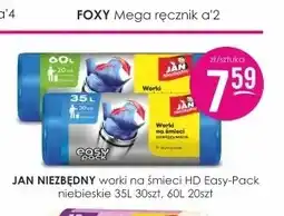 Jaśmin Worki na śmieci Jan Niezbędny HD Easy-Pack niebieskie oferta