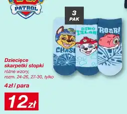 KiK Skarpetki stopki dziecięce Paw Patrol 3-pak oferta
