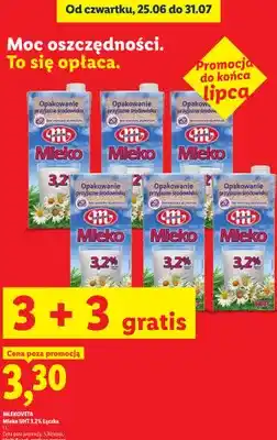 Lidl Mleko UHT 3,2% Łączka Mlekovita oferta