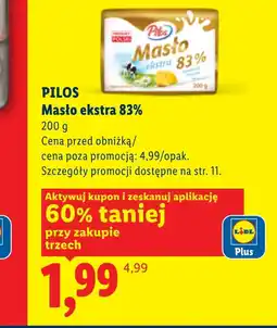 Lidl Masło Pilos oferta
