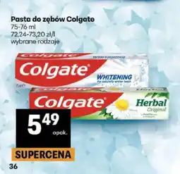 Delikatesy Centrum Pasta do zębów Colgate Herbal Original oferta