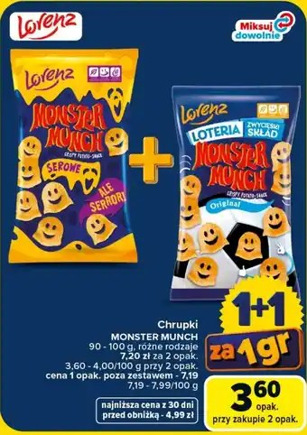 Carrefour Market Chrupki Monster Munch oferta