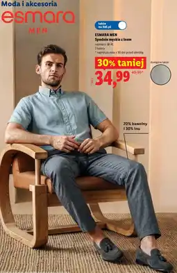 Lidl Spodnie męskie Esmara oferta