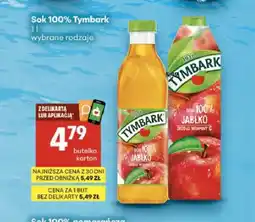 Delikatesy Centrum Sok 100% Jabłko Tymbark oferta