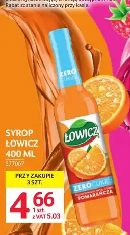 Selgros Syrop Łowicz Zero Cukru Pomarańcza oferta