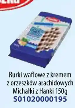 AT Rurki waflowe z kremem z orzeszków arachidowych Michałki z Hanki oferta