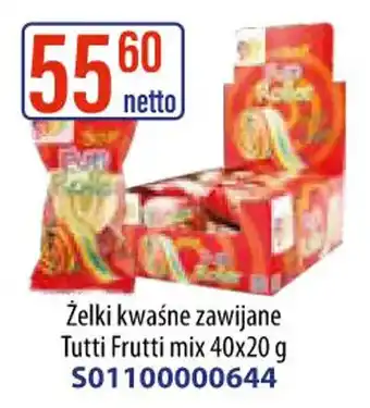AT Żelki kwaśne zawijane Tutti Frutti mix oferta
