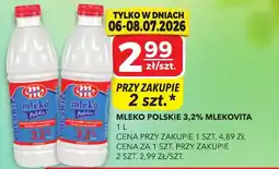 Top Market Mleko Polskie 3,2% MLEKOVITA oferta