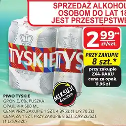 Top Market Piwo Tyskie Gronie, 0% Puszka oferta
