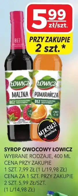 Top Market Syrop owocowy Łowicz oferta