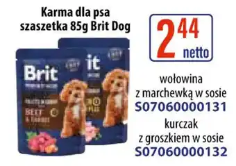 AT Karma dla psa szaszetka 85g Brit Dog oferta