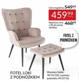 Abra Fotel Loki z Podnóżkiem oferta