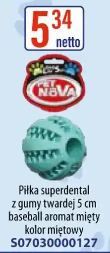AT Piłka superdental z gumy twardej 5 cm baseball aromat mięty kolor miętowy oferta
