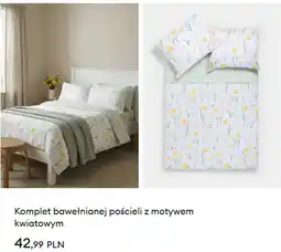Sinsay Sinsay Komplet bawełnianej pościeli z motywem kwiatowym oferta