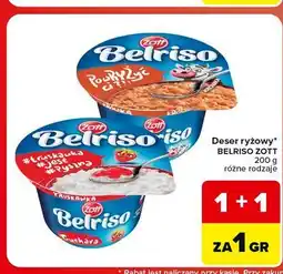 Carrefour Market Ryż na mleku o smaku krówkowym Zott Belriso oferta
