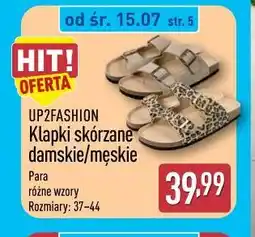 ALDI UP2FASHION Klapki skórzane damskie/męskie oferta