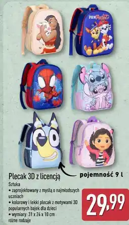 ALDI Plecak 3D z licencją oferta