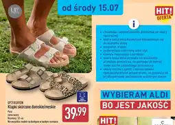 ALDI UP2FASHION Klapki skórzane damskie/męskie oferta