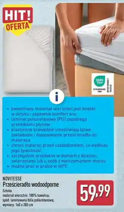 ALDI NOVITESSE Prześcieradło wodoodporne oferta