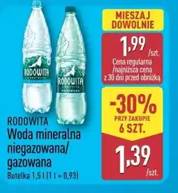 ALDI Rodowita Woda mineralna niegazowana/gazowana oferta