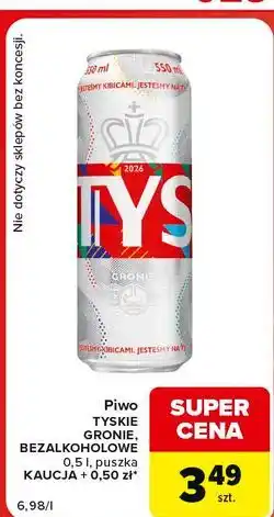 Carrefour Market Piwo Tyskie 0.0% oferta