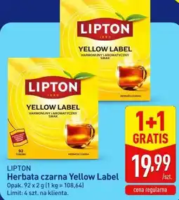ALDI Lipton Herbata czarna Yellow Label oferta