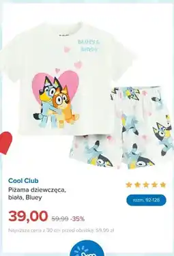 Smyk Piżama dziewczęca Cool Club biała Bluey oferta
