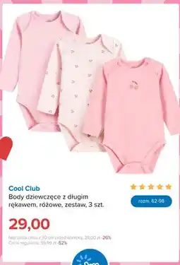 Smyk Body dziewczęce z długim rękawem Cool Club 3-pak oferta
