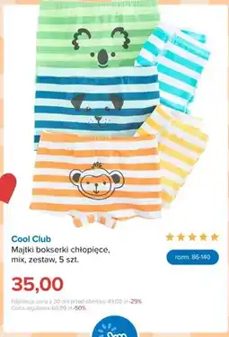 Smyk Majtki bokserki chłopięce Cool Club 5-pak oferta