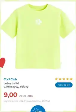 Smyk T-shirt dziewczęcy Cool Club luźny zielony oferta