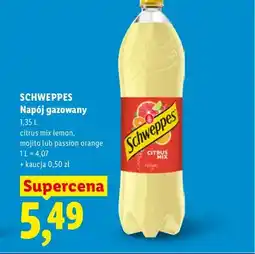 Lidl Napój gazowany Schweppes Passion Orange oferta