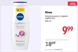 Rossmann Żel pod prysznic Nivea Diamond & Argan Oil z olejkiem arganowym oferta