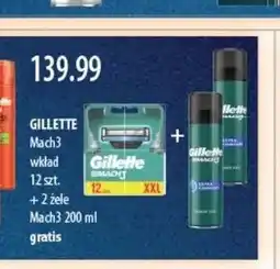 Drogerie Laboo Zestaw wkłady do maszyki Gillette Mach3 12 sztuk + 2 żele do golenia Mach3 200 ml oferta