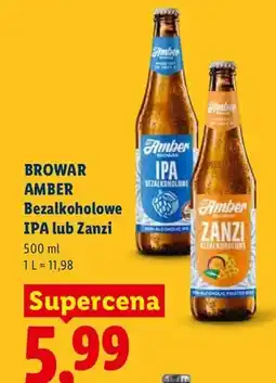 Lidl Piwo bezalkoholowe Browar Amber Zanzi oferta