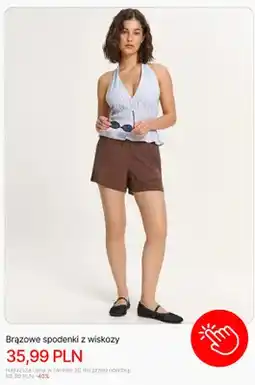 Cropp Brązowe spodenki z wiskozy Cropp oferta