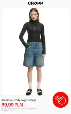 Cropp Szorty jeansowe baggy vintage Cropp oferta