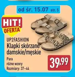 ALDI Klapki skórzane męskie Up2Fashion oferta