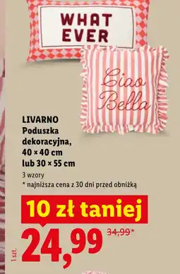 Lidl Poduszka dekoracyjna Livarno oferta