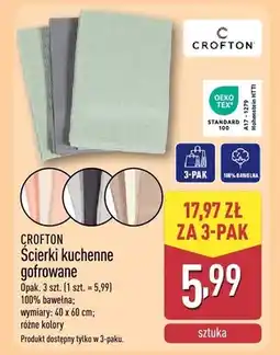 ALDI Ścierki kuchenne gofrowane Crofton 3-pak oferta
