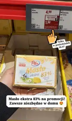 Lidl Masło ekstra 83% Pilos oferta