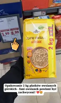 Lidl Płatki owsiane górskie Crownfield oferta