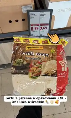 Lidl Tortilla pszenna Tastino XXL oferta