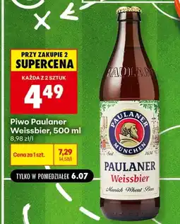 Biedronka Piwo Paulaner oferta