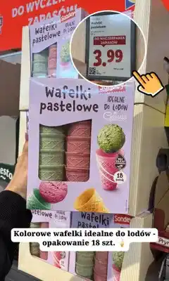 Lidl Wafelki pastelowe do lodów Sondey oferta