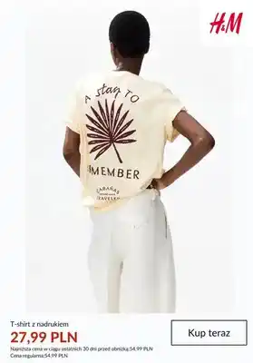 H&M T-shirt z nadrukiem H&M oferta