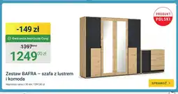 ERLI Zestaw szafa z lustrem + komoda BAFRA oferta