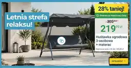 ERLI Huśtawka ogrodowa 3-osobowa + materac oferta